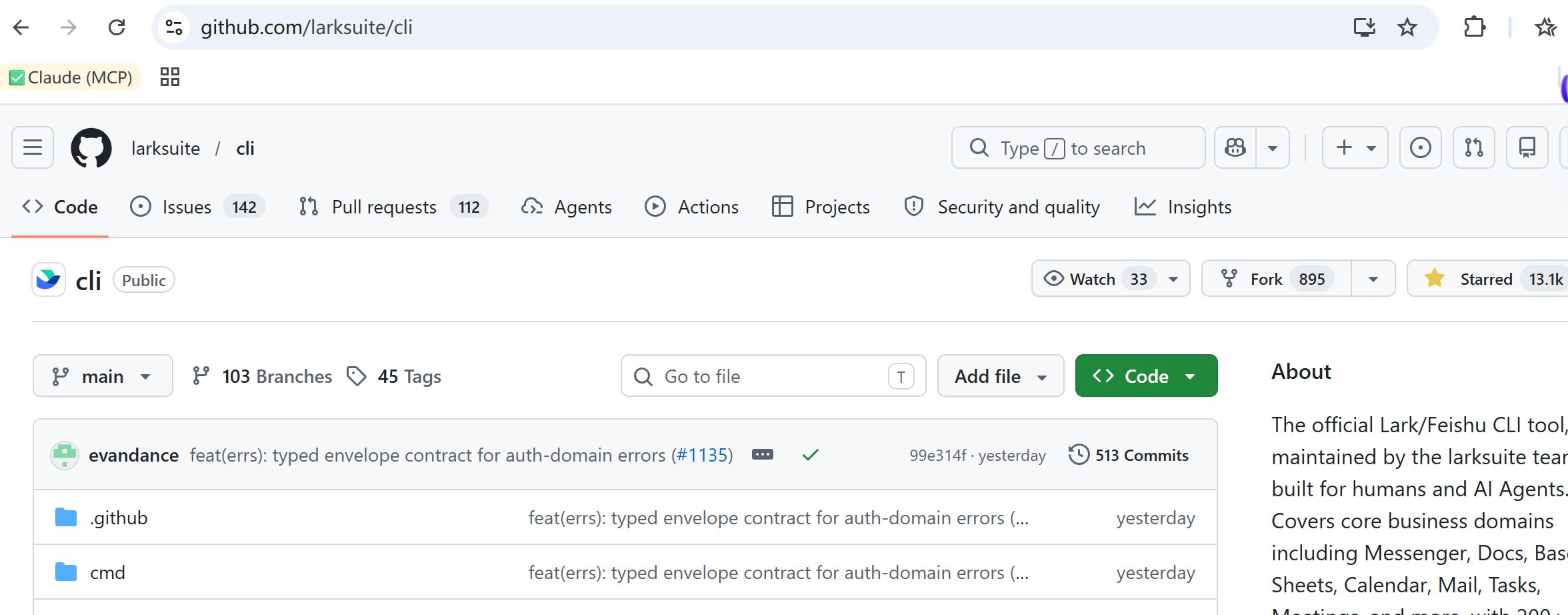 The official larksuite/cli repo (built for humans and AI Agents)